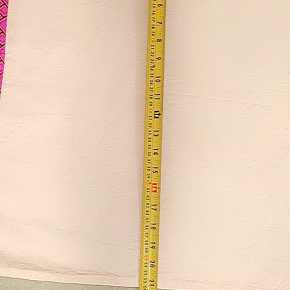 Tory Burch dust bag pouch drawstring natural pink orange - Picture 4 of 4